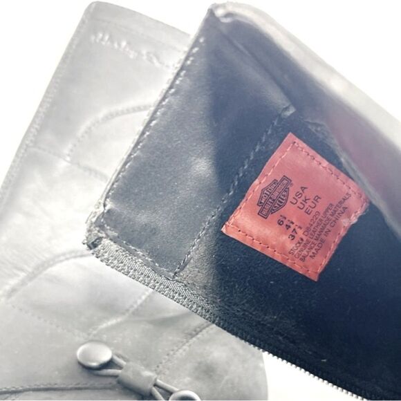 Harley Davidson Genuine Leather Heeled Boots - Picture 8 of 9